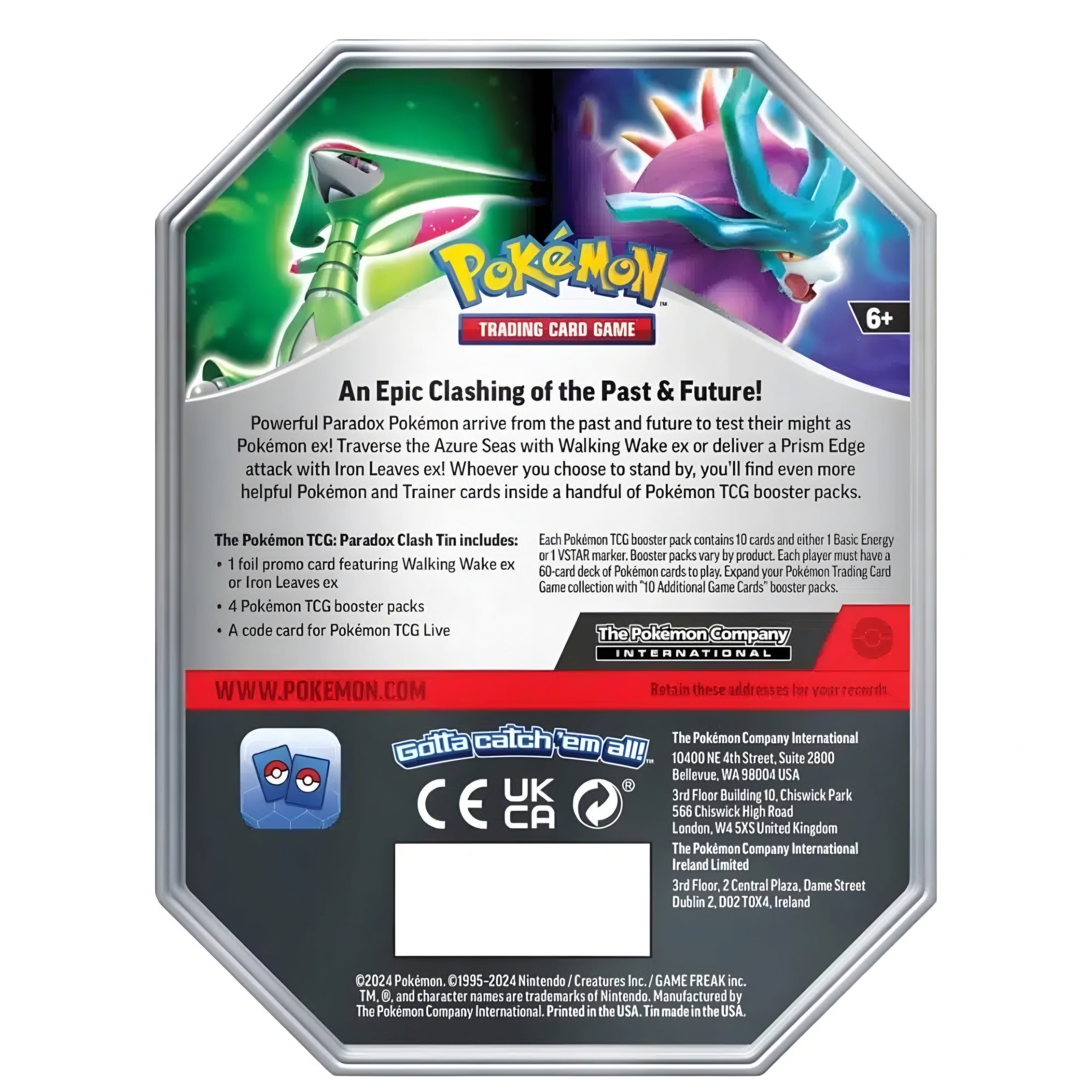 Pokémon Paradox Clash Tin Iron Leaves EX